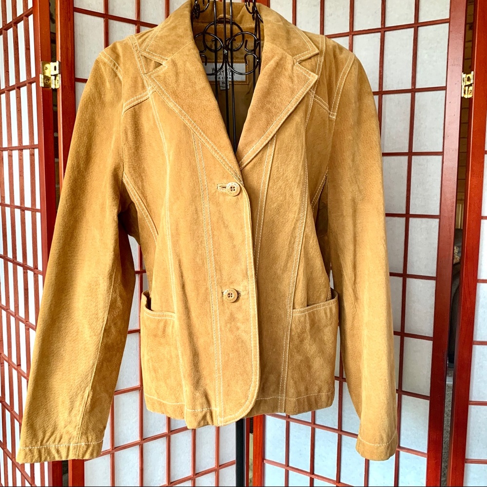 Wilsons Leather Tan Maxima Suede Leather Jacket